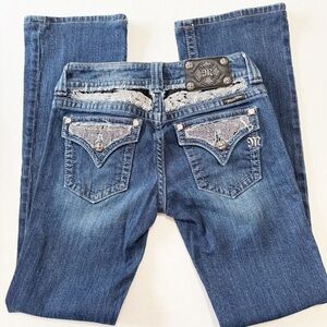 Miss Me Boot Cut Angel Wing Jeans 28